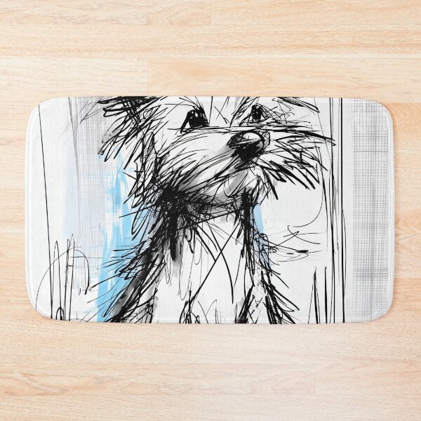 Item preview, Sketch of a Fluffy Yorkshire Terrier designed and sold by lautir.