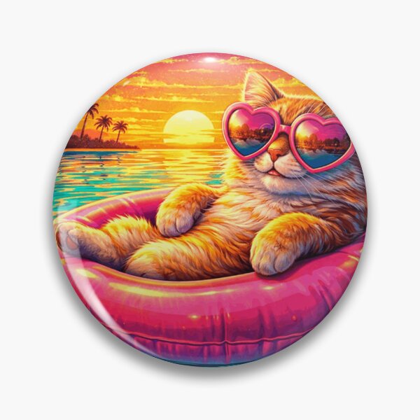Item preview, Cool Cat Pool Float Summer Vibes designed and sold by the-dovlat.