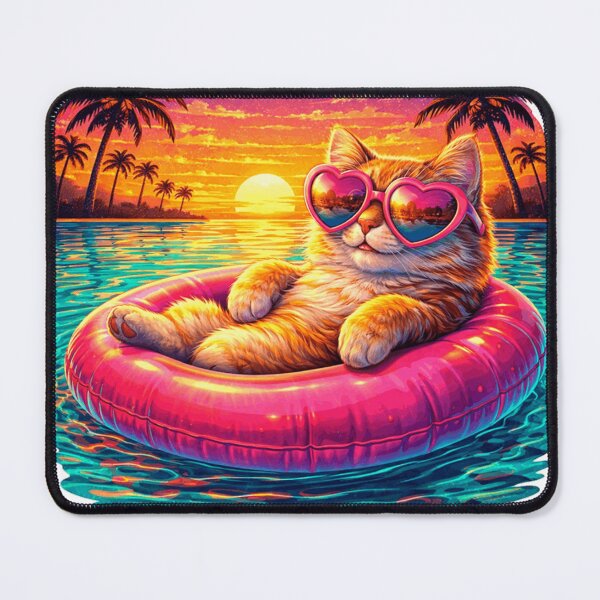 Item preview, Cool Cat Pool Float Summer Vibes designed and sold by the-dovlat.
