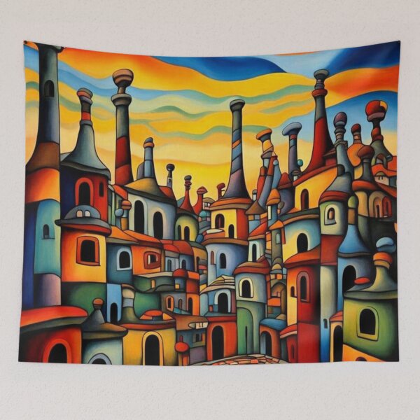 Item preview, The Surprised Buildings designed and sold by George Hutton Hunter.