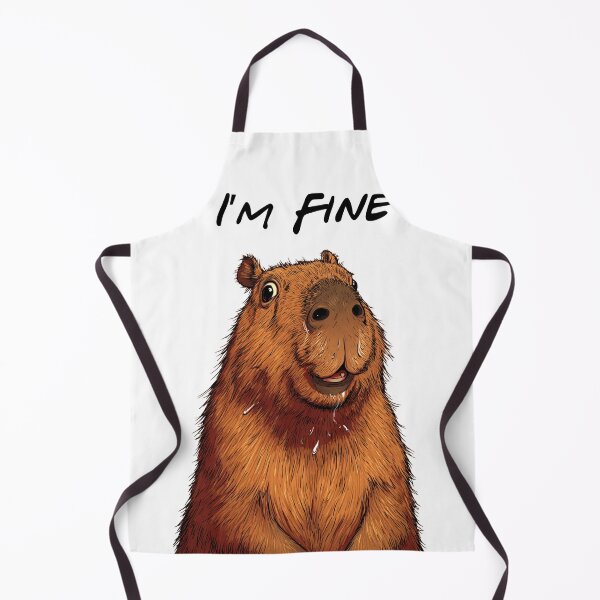 Artikelvorschau, Mir geht's gut – lustiges Capybara-Meme mit schwitzendem Nagetier entworfen und verkauft von NicolasGlowArt.