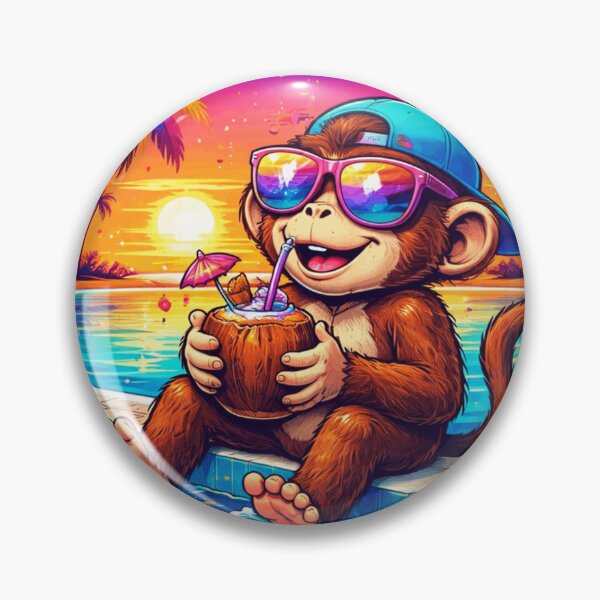 Item preview, Happy Monkey Tropical Drink Summer Chill designed and sold by the-dovlat.