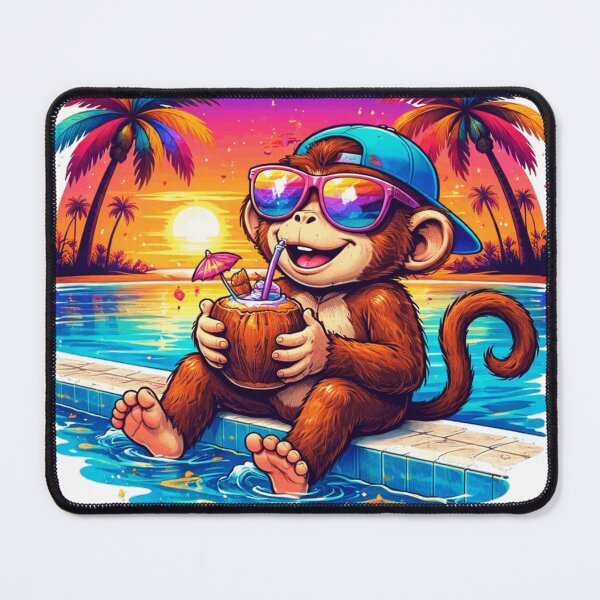 Item preview, Happy Monkey Tropical Drink Summer Chill designed and sold by the-dovlat.