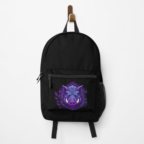 Item preview, Cyber Boar Beast - Futuristic Neon Circuit Wild Hog Illustration designed and sold by AbulailArt.