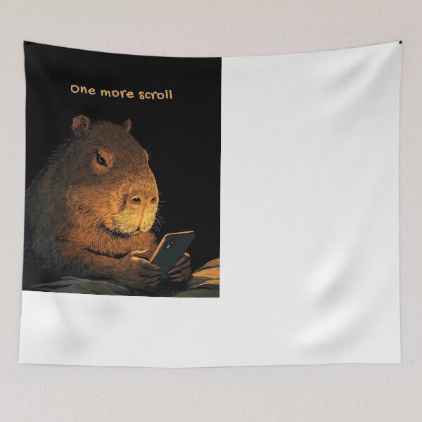 Item preview, One More Scroll Capybara Smartphone designed and sold by NicolasGlowArt.