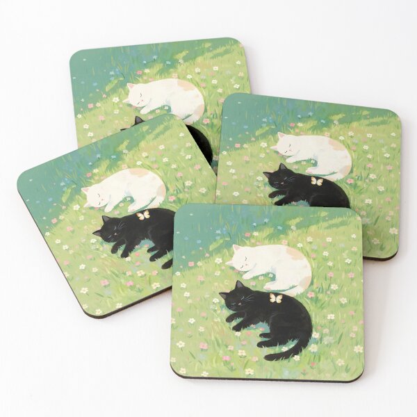 Item preview, Black cat and white cat designed and sold by xianxiu-ling.