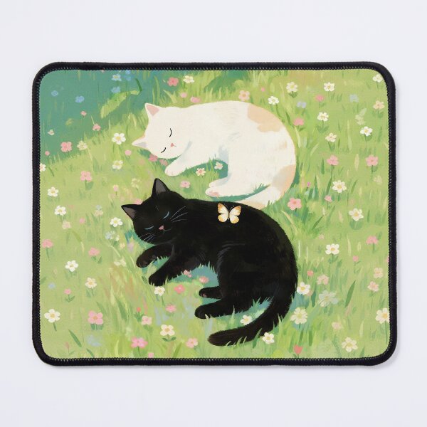 Item preview, Black cat and white cat designed and sold by xianxiu-ling.