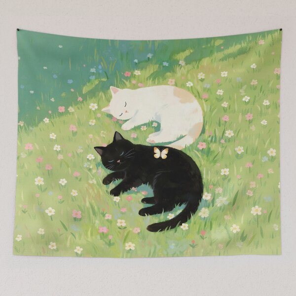 Item preview, Black cat and white cat designed and sold by xianxiu-ling.
