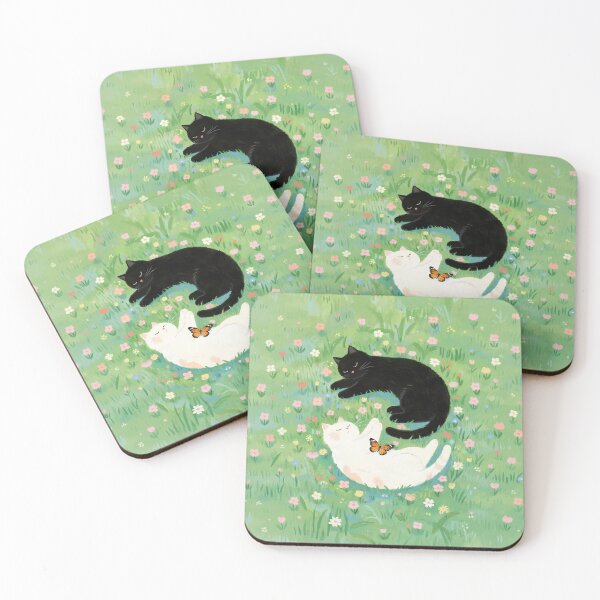 Item preview, Black cat and white cat designed and sold by xianxiu-ling.