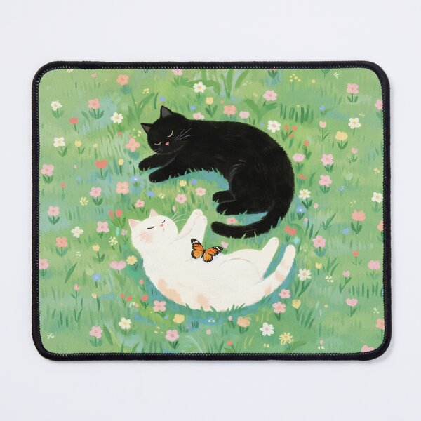 Item preview, Black cat and white cat designed and sold by xianxiu-ling.