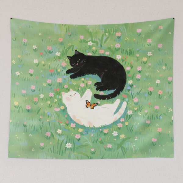 Item preview, Black cat and white cat designed and sold by xianxiu-ling.