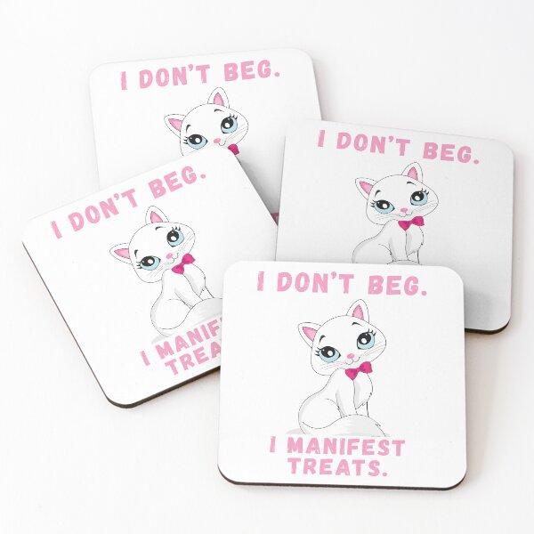 Item preview, I Don’t Beg I Manifest Treats Cute Cat Meme T-Shirt Funny Pet Lover Tee designed and sold by disha-prints.