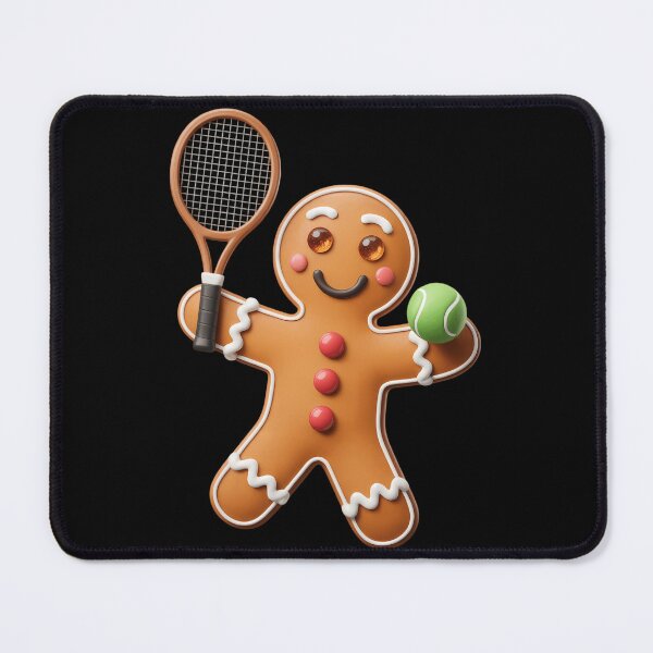Item preview, Gingerbread Playing Tennis Christmas Cookie Player Team designed and sold by TrinaEspinoza.