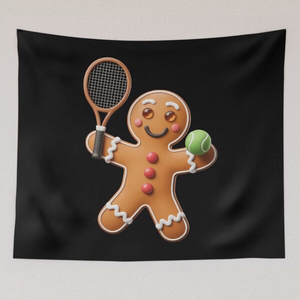 Item preview, Gingerbread Playing Tennis Christmas Cookie Player Team designed and sold by TrinaEspinoza.