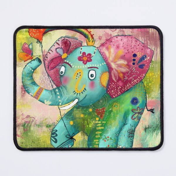 Item preview, Elephant colorful and funny designed and sold by eigenart-sylvia.