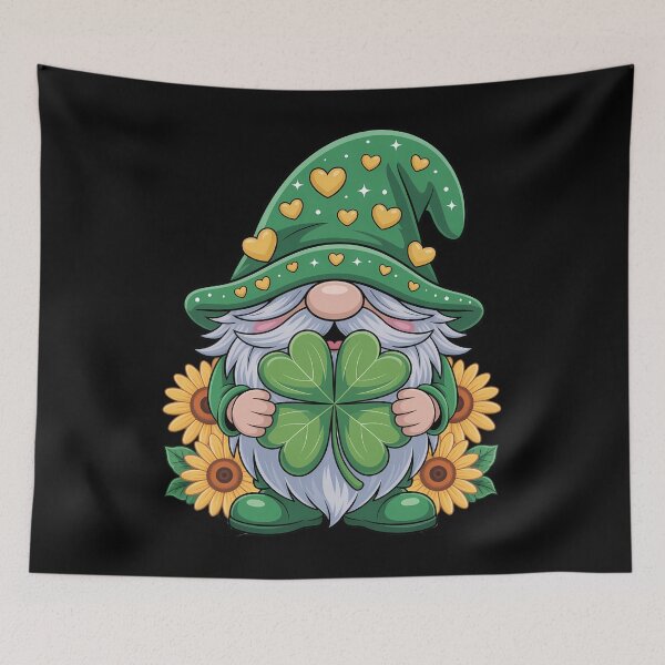 Item preview, Gnome Holding Lucky Shamrock St Patricks Day Gnome designed and sold by TrinaEspinoza.