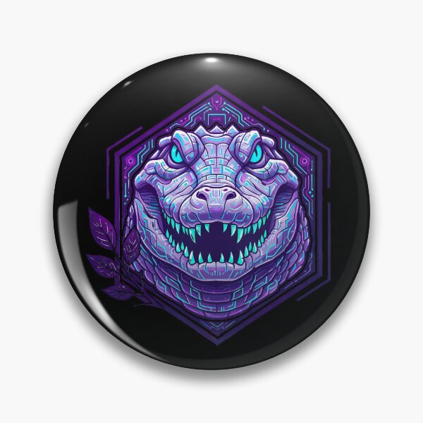 Item preview, Cyber Crocodile Tech Art - Futuristic Neon Circuit Reptile Illustration designed and sold by AbulailArt.
