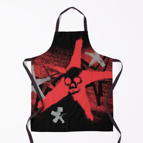 Item preview, Grunge Skull Star Graffiti – Edgy Punk Street Art Aesthetic Red & Black Skull Design designed and sold by artworkathome.
