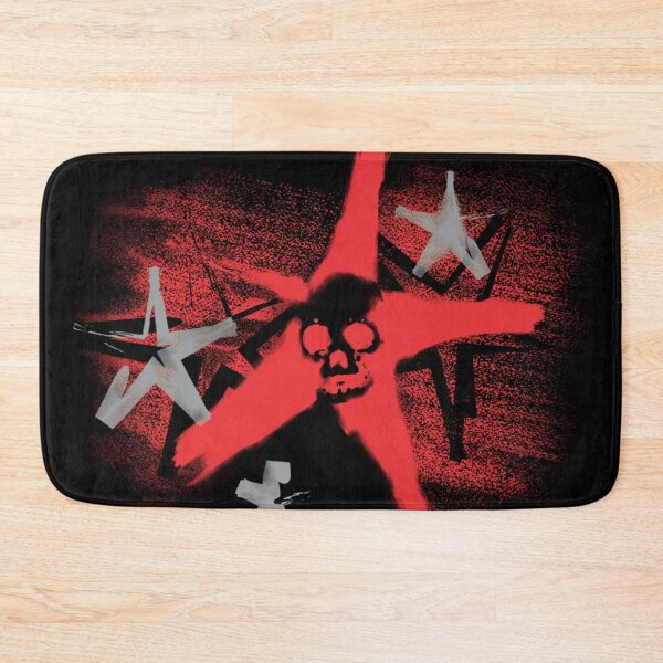 Item preview, Grunge Skull Star Graffiti – Edgy Punk Street Art Aesthetic Red & Black Skull Design designed and sold by artworkathome.