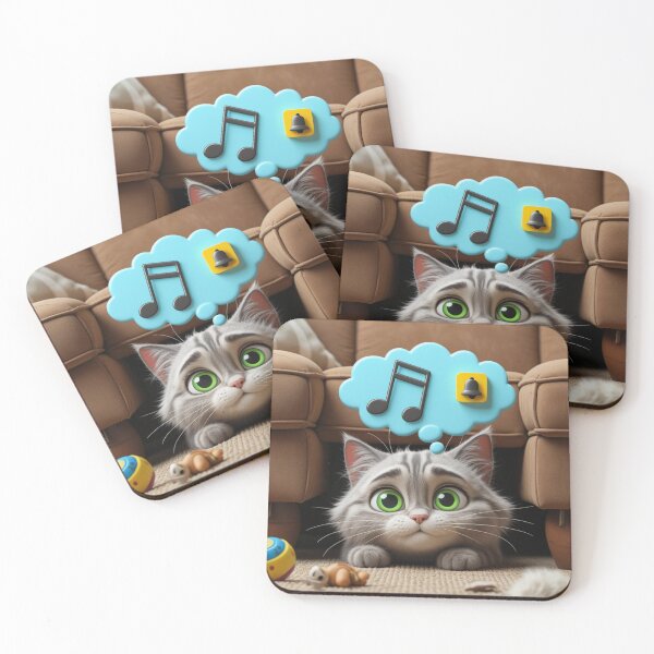 Item preview, Adorable Introvert Cat Hiding Under Couch Doorbell Anxiety Cute Kawaii Cat Design designed and sold by Tpac-goods.
