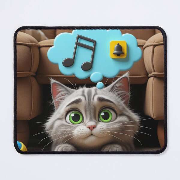 Item preview, Adorable Introvert Cat Hiding Under Couch Doorbell Anxiety Cute Kawaii Cat Design designed and sold by Tpac-goods.