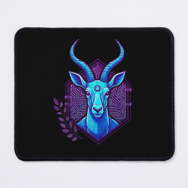Item preview, Cyber Gazelle Tech Art - Futuristic Neon Circuit Antelope Wildlife Illustration designed and sold by AbulailArt.
