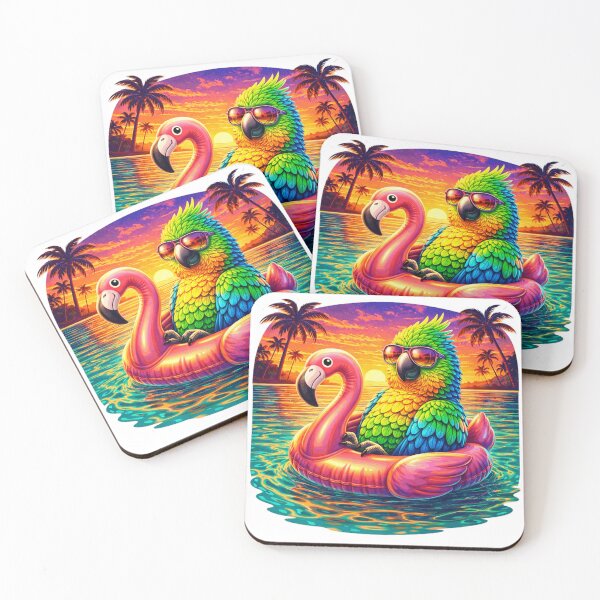 Item preview, Colorful Parrot Flamingo Float Summer designed and sold by the-dovlat.