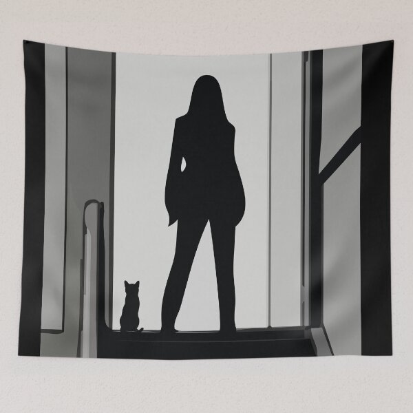 Item preview, Modern Minimalist Staircase Silhouette Art Print designed and sold by BestChoiceService.