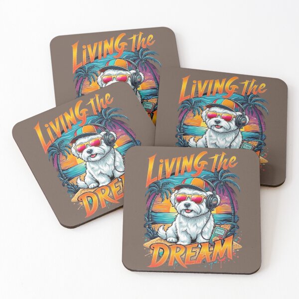 Item preview, Living The Dream Maltese designed and sold by BAZ Creative Design.