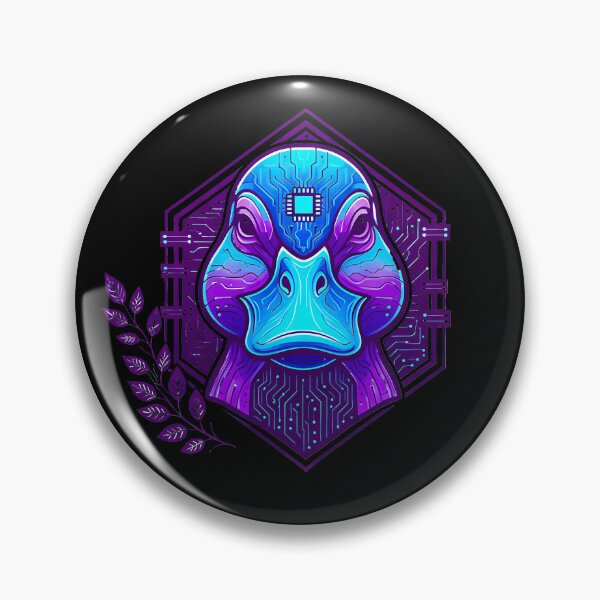 Item preview, Cyber Duck Tech Art - Futuristic Neon Circuit Waterfowl Illustration designed and sold by AbulailArt.