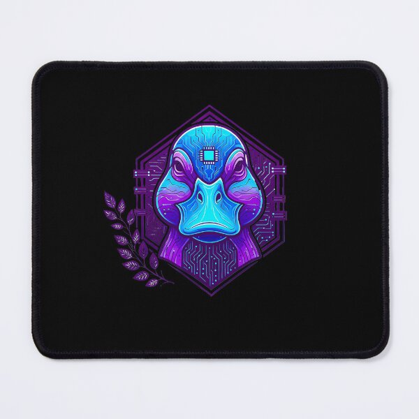 Item preview, Cyber Duck Tech Art - Futuristic Neon Circuit Waterfowl Illustration designed and sold by AbulailArt.