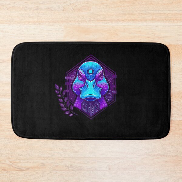 Item preview, Cyber Duck Tech Art - Futuristic Neon Circuit Waterfowl Illustration designed and sold by AbulailArt.