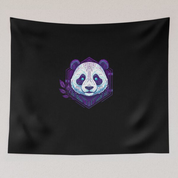 Item preview, Cyber Panda Tech Art - Futuristic Neon Circuit Giant Panda Illustration designed and sold by AbulailArt.
