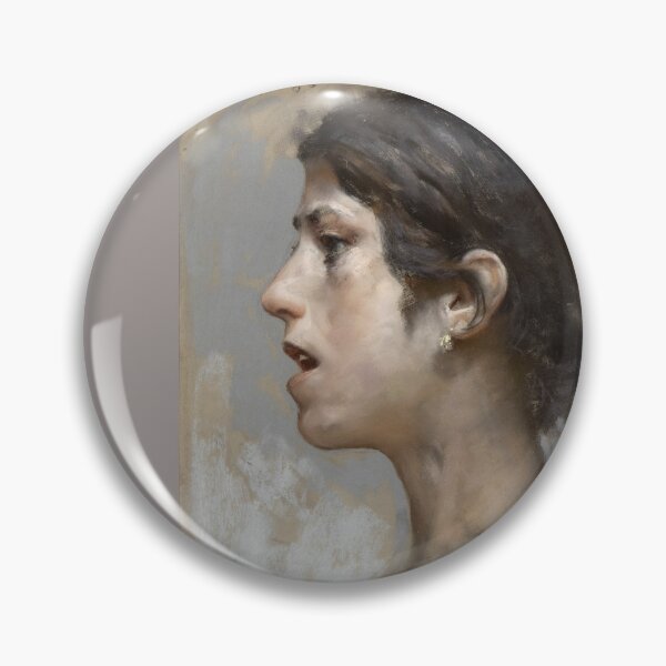 Item preview, Portrait of a young woman with an earring – Michetti 1886 designed and sold by L'Atelier 1888.