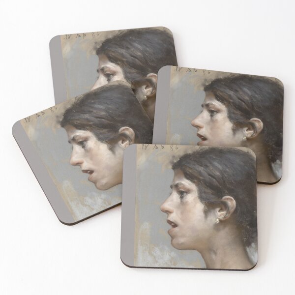 Item preview, Portrait of a young woman with an earring – Michetti 1886 designed and sold by L'Atelier 1888.