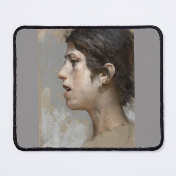 Item preview, Portrait of a young woman with an earring – Michetti 1886 designed and sold by L'Atelier 1888.
