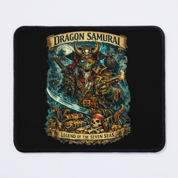 Item preview, Dragon Samurai - Legend of the Seven Seas | Dark Fantasy Pirate Warrior Art designed and sold by CosmicSplendor.