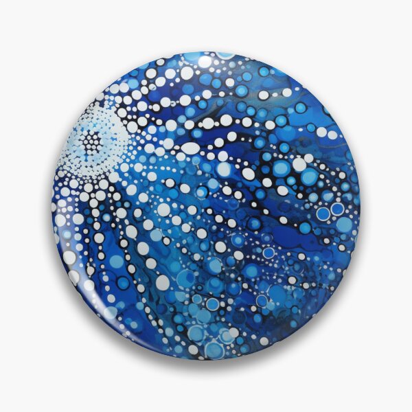 Item preview, Aboriginal Inspired Dot Art - Birth of the Blue Stone designed and sold by GrinGalore.
