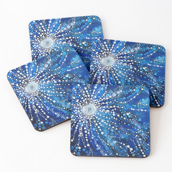 Item preview, Aboriginal Inspired Dot Art - Birth of the Blue Stone designed and sold by GrinGalore.
