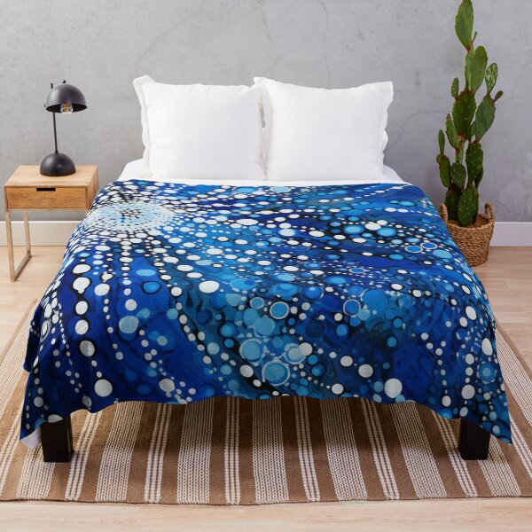 Item preview, Aboriginal Inspired Dot Art - Birth of the Blue Stone designed and sold by GrinGalore.