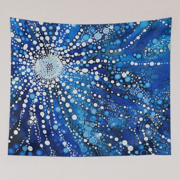 Item preview, Aboriginal Inspired Dot Art - Birth of the Blue Stone designed and sold by GrinGalore.