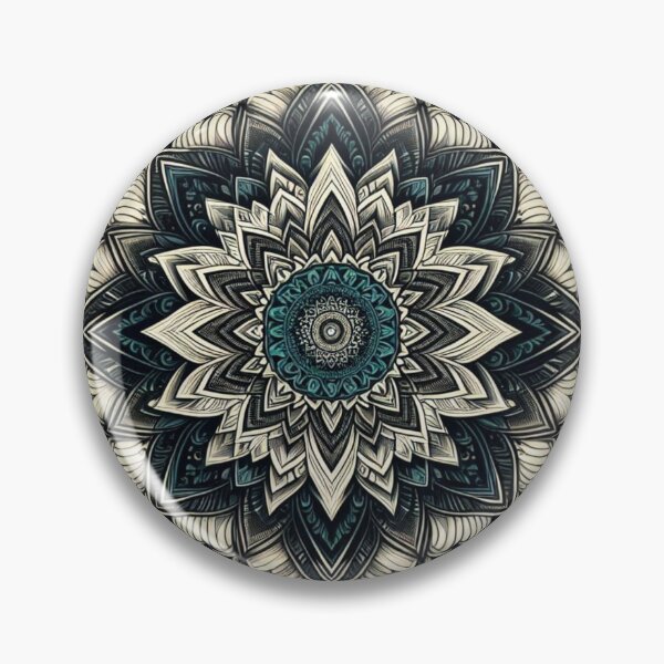 Item preview, "Teal Sacred Geometry Mandala" designed and sold by Dogandesighn.