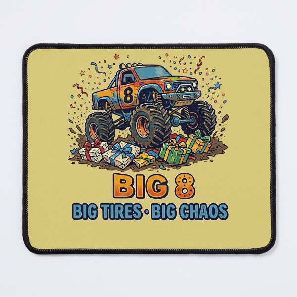Item preview, 8th Birthday Monster Truck Big 8 Big Tires Big Chaos designed and sold by zbox1.