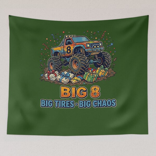 Item preview, 8th Birthday Monster Truck Big 8 Big Tires Big Chaos designed and sold by zbox1.