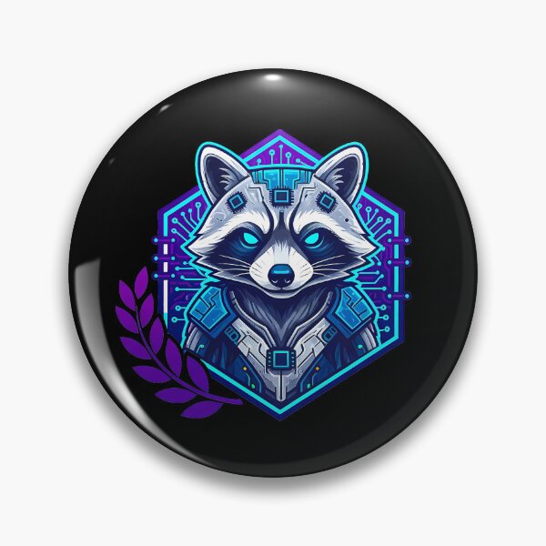 Item preview, Cyber Raccoon Tech Art - Futuristic Neon Circuit Procyon Illustration designed and sold by AbulailArt.
