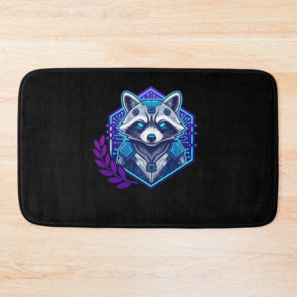 Item preview, Cyber Raccoon Tech Art - Futuristic Neon Circuit Procyon Illustration designed and sold by AbulailArt.