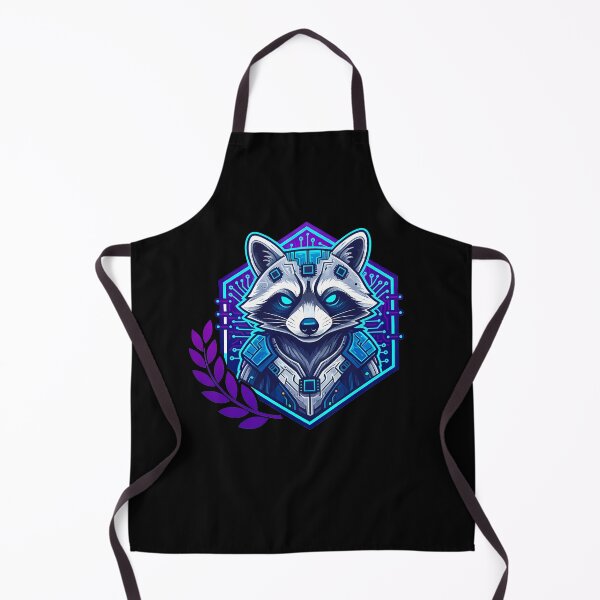 Item preview, Cyber Raccoon Tech Art - Futuristic Neon Circuit Procyon Illustration designed and sold by AbulailArt.
