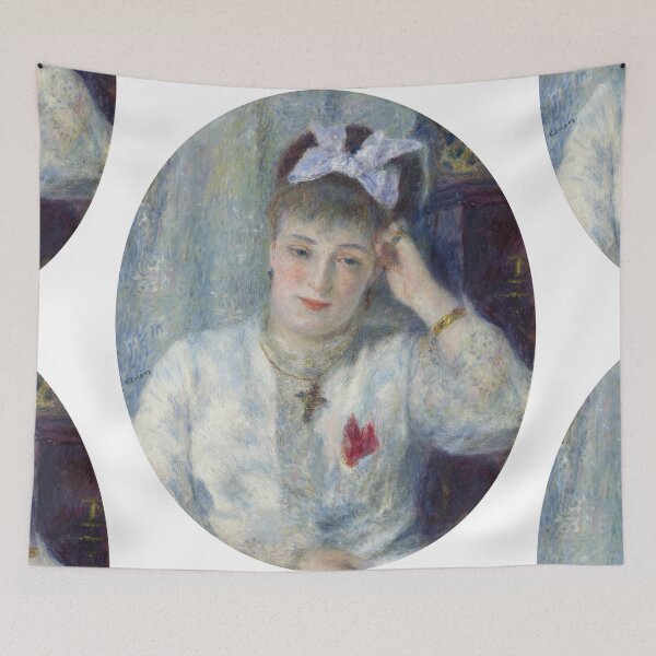Item preview, Marie Murer by Pierre-Auguste Renoir: Impressionist Oval Portrait Fine Art Print designed and sold by artofuniverse.