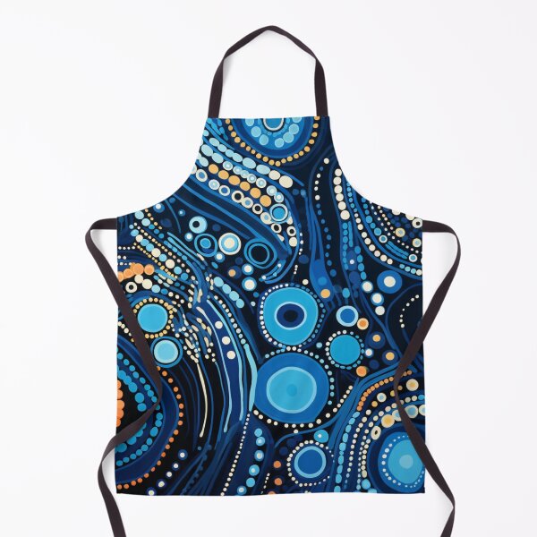 Item preview, Aboriginal Inspired Dot Art - Blue Water Hubs designed and sold by GrinGalore.