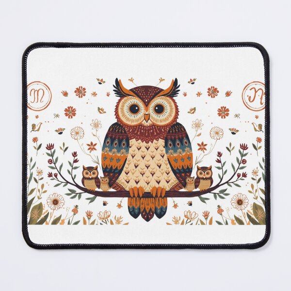 Item preview, Nordic Folk Art Owl Family designed and sold by Happy4uuuu.